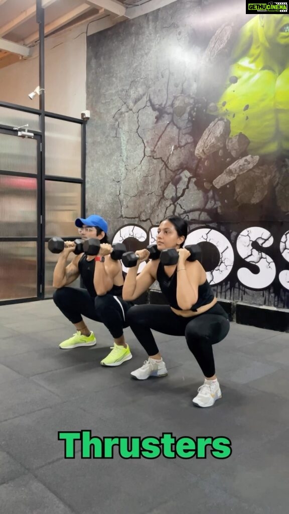 Tejashree Pradhan Instagram - 💪 DUMBBELL HIT 2: Ignite Your Full Body! 🔥 Get ready for a heart-pumping, strength-building full body workout with a focus on your lower body. This workout will push your limits and leave you feeling the burn! 💦💪 Workout Structure: 🔥 30 seconds on, 10 seconds off 🔥 Complete 3-5 rounds Exercises: 1️⃣ Squat Thrusters 2️⃣ Single Leg Deadlifts (both sides) 3️⃣ Single Arm Snatches 4️⃣ Deep Squats 5️⃣ Devil Press 6️⃣ Lateral Goblets 7️⃣ Reverse Lunges 8️⃣ Lizard Climbers 9️⃣ Bicycle Crunches 💥 Are you ready to push your strength and endurance to the limit? Grab those dumbbells and let's get started on this incredible workout journey! #DumbbellHIT2 #FullBodyWorkout #LowerBodyFocus #StrengthTraining #EnduranceChallenge #WorkoutMotivation #FitnessGoals #TrainHard #BurnCalories #FitLife #FitnessJourney