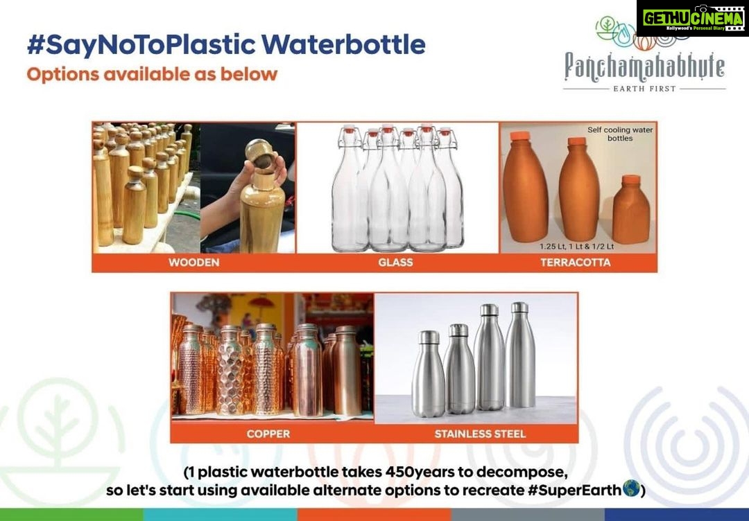 Tejashree Pradhan Instagram - I support @panchamahabhute #SayNoToPlastic Waterbottle Campaign on #WorldEnvironmentDay #BeatPlasticPollution We have solutions and alternatives, so let's use our voice and choice to beat plastic pollution βοΈππ