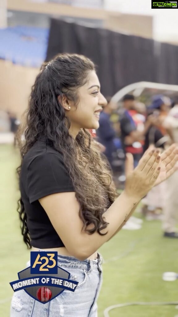 Varsha Bollamma Instagram - Here is the “A23 Moment of the Day” of @varshabollamma ,from the match between @chennairhinos_cclt20 and @teluguwarriors #CCL2023 #CelebrityCricketLeague #a23 #chalosaathkhelein #a23rummy #letsplavtogether #a23momentoftheday