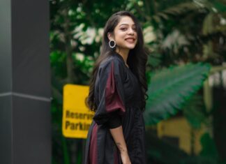 Varsha Bollamma Instagram - Black Friday 🤓 . Styled by @officialAnahita Outfit: @bodhilifestudio Rings: @amosh_in Pic: @_anupphotography
