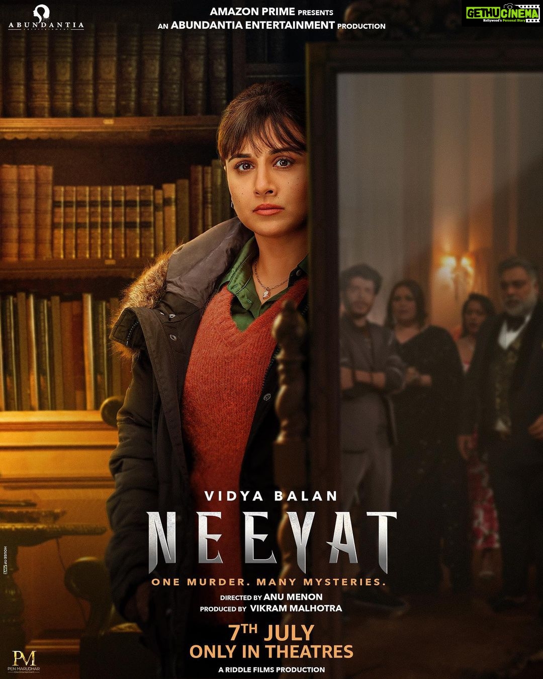 Vidya Balan Instagram - Meet Mira Rao. The not-so-classic detective in a classic murder-mystery! Trailer out TOMORROW! #Neeyat releases on 7th July, only in theatres. @directormenon @ivikramix @primevideoin @penmovies @iamramkapoor @rahulbose7 @neerajkabi @shahanagoswami @amupuri @dipannitasharma @niki_walia @shashank.arora @mostlysane @danesh.razvi @ishikaamehraa @madhav_deval @priyav24 @kausarmunir @advaita.kala #GirvaniDhyani @eeshadanait