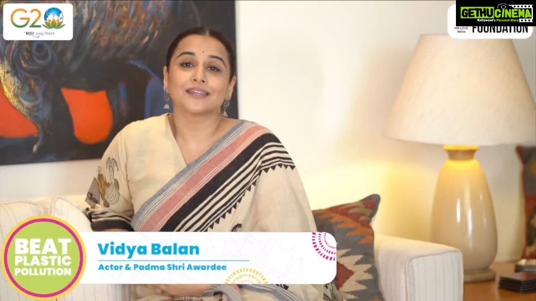 Vidya Balan Instagram - This #WorldEnvironmentDay join us in the global effort to #BeatPlasticPollution & find #SolutionsToPlasticPollution with #TikTikPlastic @bhamlafoundation @unep @g20org @godrej_group @realbollywoodhungama @kantamitabh #BhamlaFoundation @uninindia @godrejlaffaire @godrejmagic