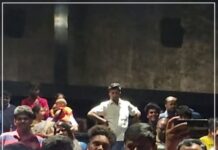 Aadhi Pinisetty Instagram - A surprise theater visit! Go have a fun riot with your partners and kids!! ♥️ #Partner #PartnerInCinemasNow @ihansika @iyogibabu @manoj_damodharan @pallakl @santhosh_dhayanidhi @drrajaofficial