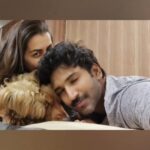 Aadhi Pinisetty Instagram – The Snuggle is real 🐾 
 #InternationalDogDay ❤️
#woof #woof
