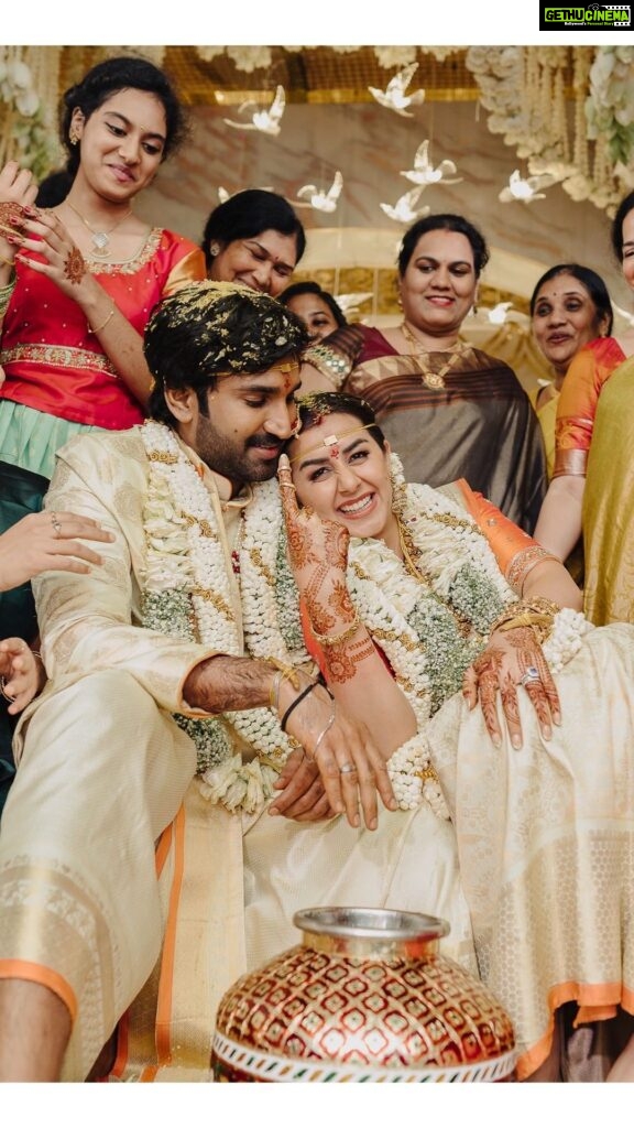 Aadhi Pinisetty Instagram - Almost 3 months as Mr & Mrs already, Feels like yesterday ♥️ Here is a small glimpse of what our magical day looked like💫 A day we will cherish, forever! Much love to our families & friends who were a part of our big day & made it special. Lots more wedding madness coming your way✨ Music by #AchuRajamani Mixed & Mastered by Ijaz Ahamed Singers : @ibrk20.3 @kamalajaofficial Shot by @theweddingstory_official