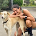 Aahana Kumra Instagram - Pawsitive vibes only 🐾 🐶💕🫡🌈☀️ #flashbackfriday #dogsofinstagram . . . . #morningrun #run #runnersofinstagram #dogstagram #doglover #dog #doglife #morning #friday #friyay #fridayfeeling #morninginspiration #pawsitive #pawsitivevibes #aahanakumra Nashik