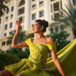 Aahana Kumra Instagram - “We are full of gossip and story, but as women, we are never the topics of of the conversation. Lady Whistledown never writes of our hearts. We are untold stories.” Queen Charlotte of Bridgerton 👸🪲❣️🦋 📸 by : @valeedanjumofficial Styling by : @juhi.ali MUA by : @makeupbyrosa.uae #mondate . . . #mondaymotivation #monday #mondaymood #aahanakumra #mondayvibes #mondaymantra #bridgerton #princesscharlotte #princessdiaries #photoshoot #dubai #dubailife Palazzo Versace Dubai