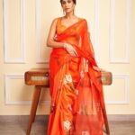 Aahana Kumra Instagram - Satrangi re 🍊🧡🍊🧡 All dressed up for @dpiff_official Saree : @raw_mango Jewellery : @rubans.in Make up : @madhura_makeupnhair Hair : @nargis9052 Styling : @juhi.ali Photos : @priyamdhar Location : @studio.f6 #dadsahebphalkeaward . . . . #sareenotsorry #sareelover #sareelove #orange #aahanakumra #bestactress #dadasahebphalkeaward #tuesday #rubytuesday Mumbai - मुंबई