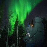 Aarthi Instagram – ‘Those who don’t believe in magic will find it here’ 💚🇫🇮 
.
.
.
.
📸 @lappimeri
#laplandlove #auroraborealis #northernlights #finnishlapland #magic #coupletravel #travelgram #finland2023 #visitfinland #happycountry #bucketlistcheck #chasinglights #chasingdreams