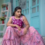 Aashika Padukone Instagram - Fierce and fearless 💜 PC: @sa7_photography MUA: @brunda_mua Hairby: @hairstyle_sowmya Designer: @lasyareddyarts Location: @studio.romeojuliet