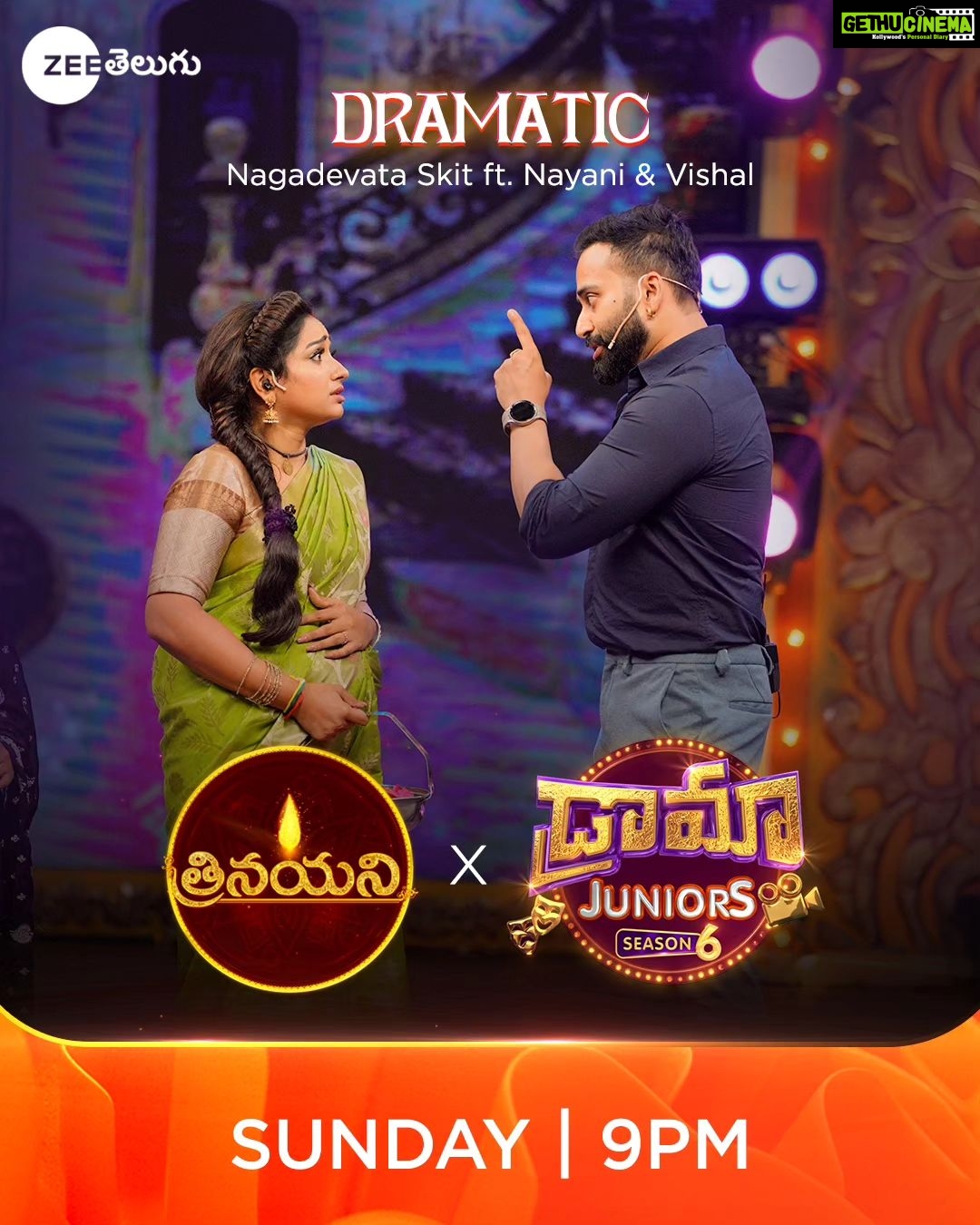 Aashika Padukone Instagram - Don't Miss Out This Roller Coaster Of Emotions 🥲🥲 Nagadevatha Skit ft. Nayani & Vishal will be a memorable one! Watch #DramaJuniorsSeason6 This Sunday At 9 PM On #ZeeTelugu #DramaJuniors #DJ6 #DJSeason6 #AadivaramAdaragodadamwithDramaJuniors #SundayDramaFix @im_chandugowda @ashikapadukone_official @shreyanshuka37617