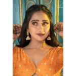 Aashika Padukone Instagram - Masakali 🧡 PC: @sa7_photography MUH: @shaanvi_s_makeover Designer: @ishas_by_prasuna Location: @thenawabsgarden #shootmode #photography #conceptshoot #ootd #outfitinspiration #instaphotography