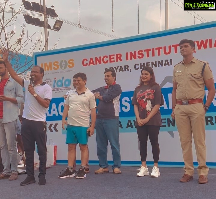 Aathmika Instagram - What a wonderful way to kick start your Sunday. Glad to be part of #cancerawarenessrun organised by @adyarcancerinstitute mainly highlighting on #sarcoma ( a type of cancer which affects bones and soft tissues ) which is on the rise… The power of awareness helps us to detect it and cure at the earliest.. #Raceagainstcancer 🙌🏽