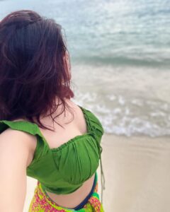 Aathmika Instagram - Lost in paradise 🏝 🌊 💫 #sunset