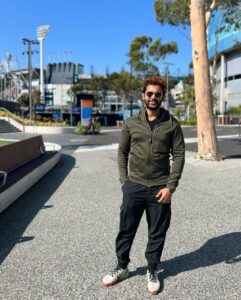 Abijeet Duddala Instagram - Grand Slammed !! #australianopen #tennis #melbourne Rod Laver Arena