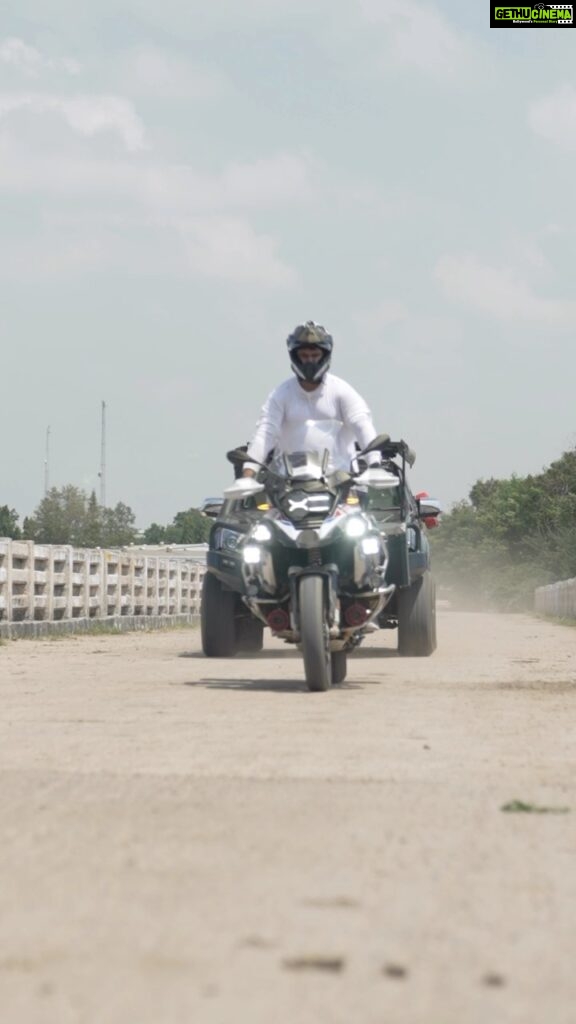 Abijeet Duddala Instagram - I may look like a lone wolf, but the pack is always close behind me .. #sendit #thisishowwedoit #rolling #motorcycle #overland #adventure #backup