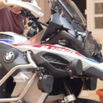 Abijeet Duddala Instagram - Splish Splash 💦 #tlc #motorcycle #care #wash #rubadubdub #bmw #r1250gs #adventure Hyderabad