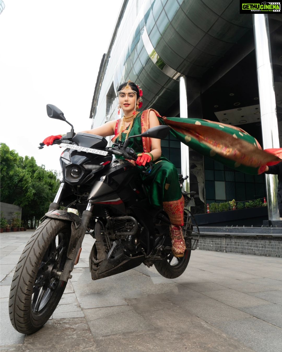 Adah Sharma Instagram - Driving without helmet :fine ₹1000 Rash driving : fine ₹5000 Minor driving : fine ₹25,000 Disclaimer : मी काहीही किले नही from any of the above... This was a photoshoot in a parking lot ❤️ Runaway Bride Magazine: Wedding Affair @weddingaffairofficial @weddingaffairindia Cover Star: Adah Sharma @adah_ki_adah Stylist: @juhi.ali Photographer: @zackfenwick23 Make-up: @kanika_arrora Hair: @snehal_uk Saree: @kalkifashion Jewellery: @kushalsfashionjewellery @tadaccessories @rubans.in Footwear: @worldofanaar Location: @hotel_saharastar by: @volokal Cinematographer: @chalchitrakar Artist bodyguard @jagats38 Artist Publicist: @shimmerentertainment Co-ordinated by: @nadiiaamalik #adahsharma #adahkiadah #adah_ki_adah #weddingaffair #weddingaffairindia #weddingaffairofficial #weddingaffairmagazine #marathi #marathiwedding #marathiweddings #100YearsOfAdahSharma #adahsharma
