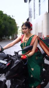Adah Sharma Instagram - This bride isn't D'H'OOMED 😉❤️🏍️❤️❤️
ज्यानी मला नाऊवारी साड़ी घलायला सांगितले this
And for all my Chidli idli and Chawli fans this is for u ❤️❤️❤️❤️
Magazine: Wedding Affair @weddingaffairofficial @weddingaffairindia

Cover Star:  Adah Sharma @adah_ki_adah

Stylist: @juhi.ali
Photographer: @zackfenwick23
Make-up: @kanika_arrora
Hair: @snehal_uk
Saree: @kalkifashion
Jewellery: @kushalsfashionjewellery
@tadaccessories @rubans.in
Footwear: @worldofanaar
Location: @hotel_saharastar by: @volokal
Cinematographer: @chalchitrakar
Publicist @shimmerentertainment
Adah manager @asira.09
Co-ordinated by: @nadiiaamalik

#adahsharma #adahkiadah #adah_ki_adah #weddingaffair #weddingaffairindia #weddingaffairofficial #weddingaffairmagazine #marathi #marathiwedding #marathiweddings #bike #girlsandbikes