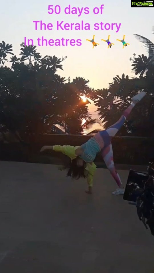 Adah Sharma Instagram - Cartwheeling into 50 days of #TheKeralaStory in theatres ! Yayyyy !! Congrats @adah_ki_adah and team Kerala story ❤️❤️❤️❤️ #100YearsOfAdahSharma #AdahSharma