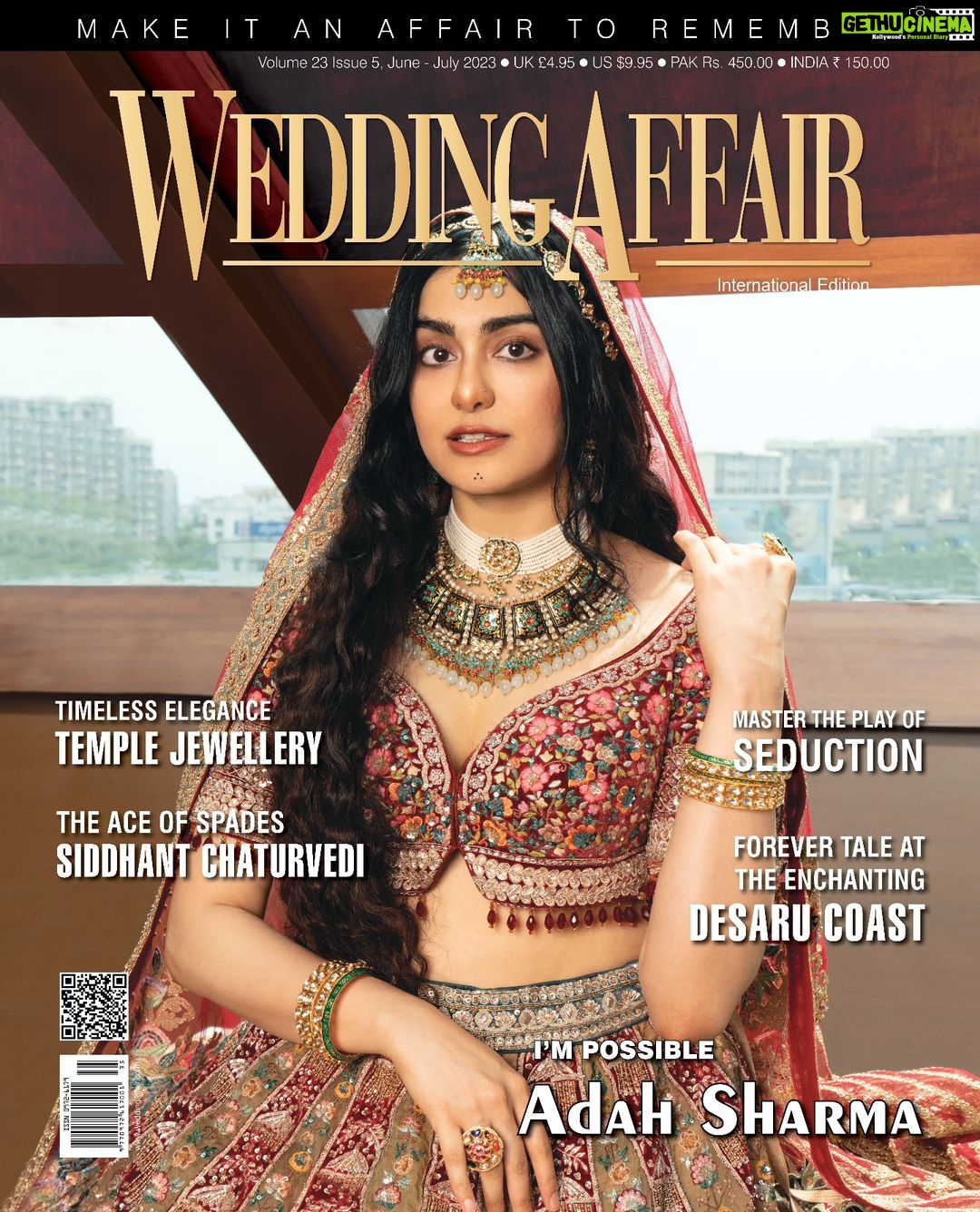 Adah Sharma Instagram - Fresh from the success of the highest female grossing film of all time #TheKeralaStory actress Adah Sharma turns covergirl for this month's @weddingaffairofficial international addition Magazine: Wedding Affair @weddingaffairofficial Cover Star: Adah Sharma @adah_ki_adah Photographer: @zackfenwick23 Stylist: @juhi.ali Make-up: @kanika_arrora Hair: @snehal_uk Outfit: @raagwaas Jewellery: @tadaccessories, @rubans.in, @pinklanebyrashi, @viviniabyvidhimehra Location: @hotel_saharastar Publicist : @shimmerentertainment Artist manager : @asira.09 Co-ordinated by: @nadiiaamalik