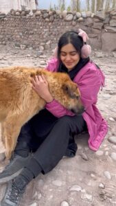 Adah Sharma Instagram - Behind the scenes :Woh scene yaad hai in #TheKeralaStory ? When ishaak picks up the pathar to hit me? This doggie was watching the whole scene and came to check up on me after .vid mein Main usko bata Rahi hu my woes on screen (being pregnant,stuck in a horrid place without a mobile phone) and off screen (all the crying my eye was hurting , had a headache and the pregnant waala prosthetic stomach was so heavy,legs were tired walking) and i got a hug 😱😱😱😱😍😍😍 how different species can also connect ❤️❤️ If you scroll on my feed aapko photo milega of me showing the doggie my elephant ka videos 🐘❤️#adahsharma