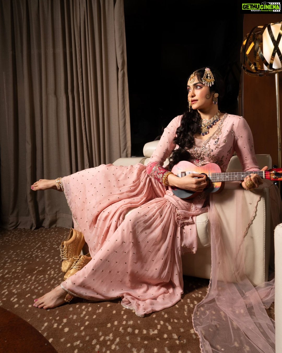Adah Sharma Instagram - Kaunsa gaana to play next? Gorilla ji chutti se wapis aa gaye ❤️🦍 From the Runaway bride series Magazine: Wedding Affair @weddingaffairofficial @weddingaffairindia Cover Star: Adah Sharma @adah_ki_adah Stylist: @juhi.ali Photographer: @zackfenwick23 Make-up: @kanika_arrora Hair: @snehal_uk Sharara: @dollyjstudio Necklace, earrings and Paasa: @tadaccessories Maang tikka and bangles: @rubans.in Nose ring and ring: @viviniabyvidhimehra X @offbeatmediain Sneakers: @worldofanaar Artist manager @asira.09 Location: @hotel_saharastar by: @volokal Cinematographer: @chalchitrakar Artist Publicist : @shimmerentertainment Co-ordinated by: @nadiiaamalik #magazinephotoshoot #behindthescenes #100YearsOfAdahSharma #adah_ki_adah #adahsharma