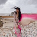 Adah Sharma Instagram - Gone with the wind …. Before we won awards we did pictures on the terrace in the morning (there was so much wind the sleeves flew away by the time I reached the award event 😅) 💁@snehal_uk 💃@juhi.ali @neeta_lulla @houseofneetalulla @kushalsfashionjewellery 💨 💨 💨 P.S. didn't want to ruin my heels in the rain toh nagey pair did pics . But you know what happened to the heels anyway 👀 #100YearsOfAdahSharma #adahsharma