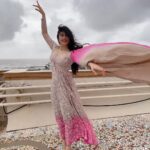 Adah Sharma Instagram – Gone with the wind …. 
Before we won awards we did pictures on the terrace in the morning (there was so much wind the sleeves flew away by the time I reached the award event 😅)
💁@snehal_uk
💃@juhi.ali
@neeta_lulla @houseofneetalulla
@kushalsfashionjewellery
💨
💨
💨
P.S. didn’t want to ruin my heels in the rain toh nagey pair did pics . But you know what happened to the heels anyway 👀
#100YearsOfAdahSharma #adahsharma