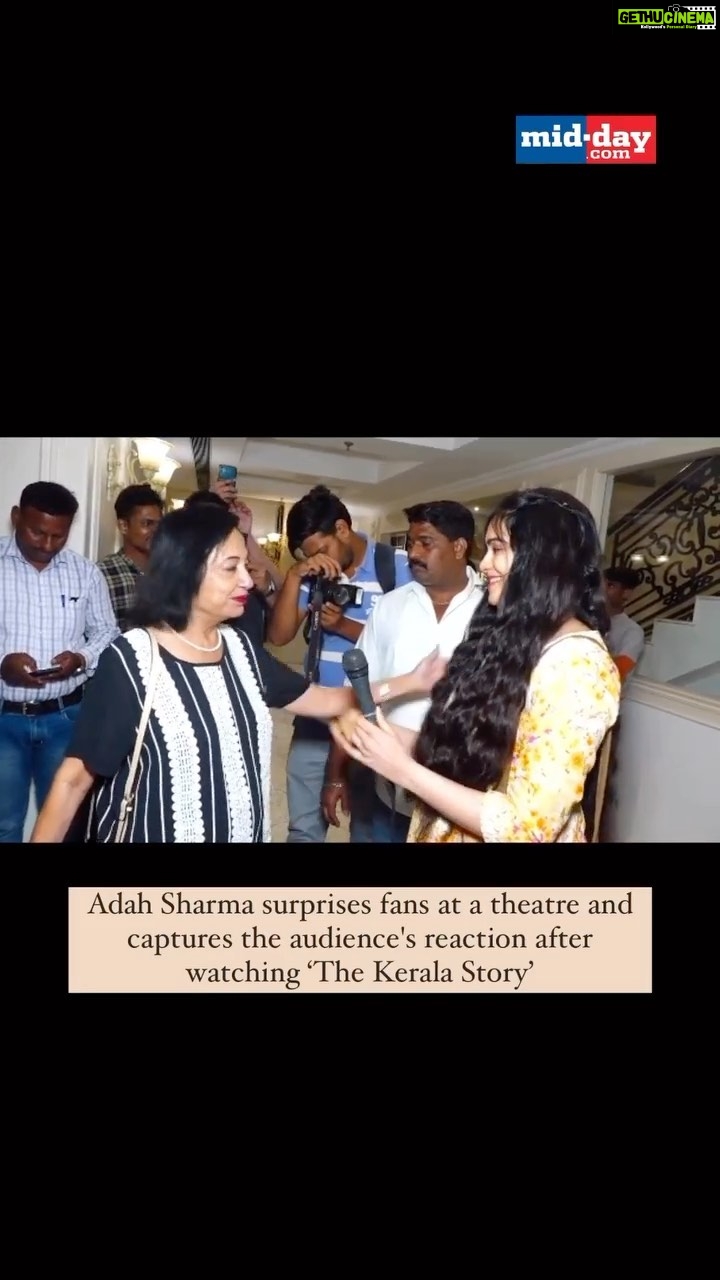 Adah Sharma Instagram - Adah Sharma surprises fans at a theatre and captures the audience’s reaction after watching ‘The Kerala Story’ @adah_ki_adah #adahsharma #thekerelastory #sudiptosen #yogitabihani #siddhiidani #soniabalani #devadarshini