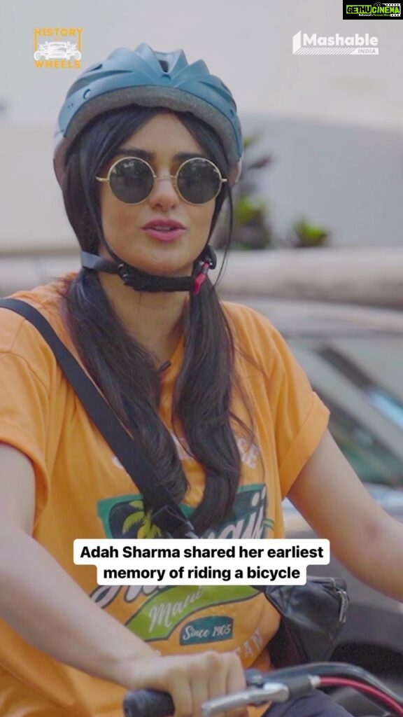 Adah Sharma Instagram - Who else remembers their first time riding a bicycle?#ThrowbackThursday #EarliestMemory #BicycleRider #AdahSharma”