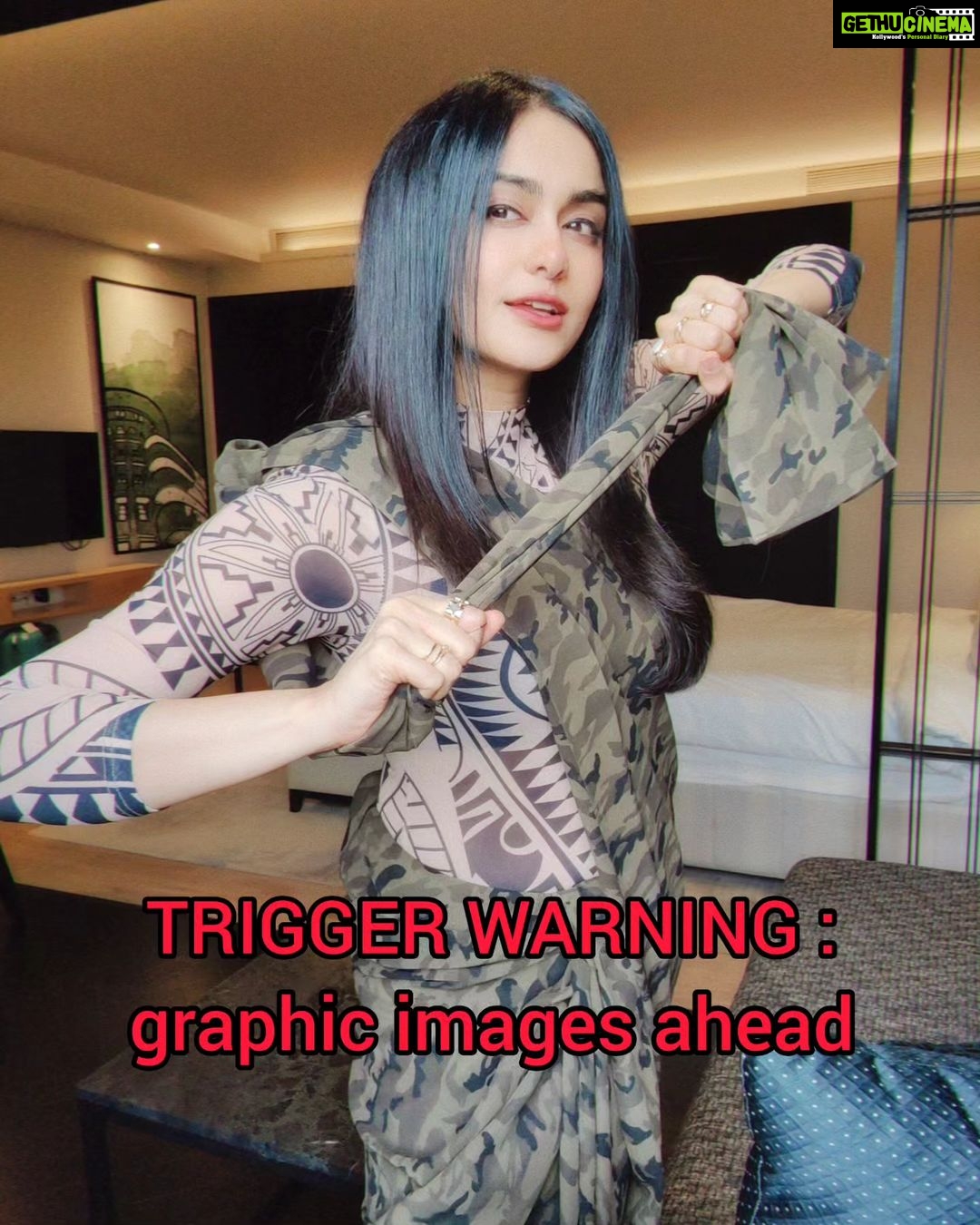 Adah Sharma Instagram - Thank u sabko...Kahan Kahan se I got messages and kuch log Jo itne saal se I haven't met also , also adah fan clubs ❤️❤️ Disclaimer :DO NOT SWIPE IF YOU ARE SCARED OF RASH ON SKIN IMAGES ,thode daravne photos hai 😬but i thought sirf Sundar pics share nahi karne chahiye on instagram na 😅 I've been bimaar kuch din se. Hives aa gaye. Hives yeh horrible rash hai. Toh full sleeves pehen ke hide kar rahi thi..chehere pe aa gaye. Stress se ! So then I took dawai and turns out main allergic hu to the dawai so lots and lots of ulti ho gayi . Toh now ek doosri dawai aur injection leke , full sleeves aur pairon ko cover karke i will do promotions today. Iske baad I promised my Amma I will take care of health. Toh kal,I'm leaving for a few days. Amma ne kaha hai radio trails, zoom interviews , promo shoot sab ho gaya ab health pe dhyaan do. I'm going to do an ayurvedic treatment. I will be back soon. Tab Tak insta pe update karti rahoongi behind the scenes Commando ke . Bhavana Reddy ko Reddy hona next project yehich mahina start horaaah.woh Kya bolthe finger cross ...apna lao continue karke dena ❤️