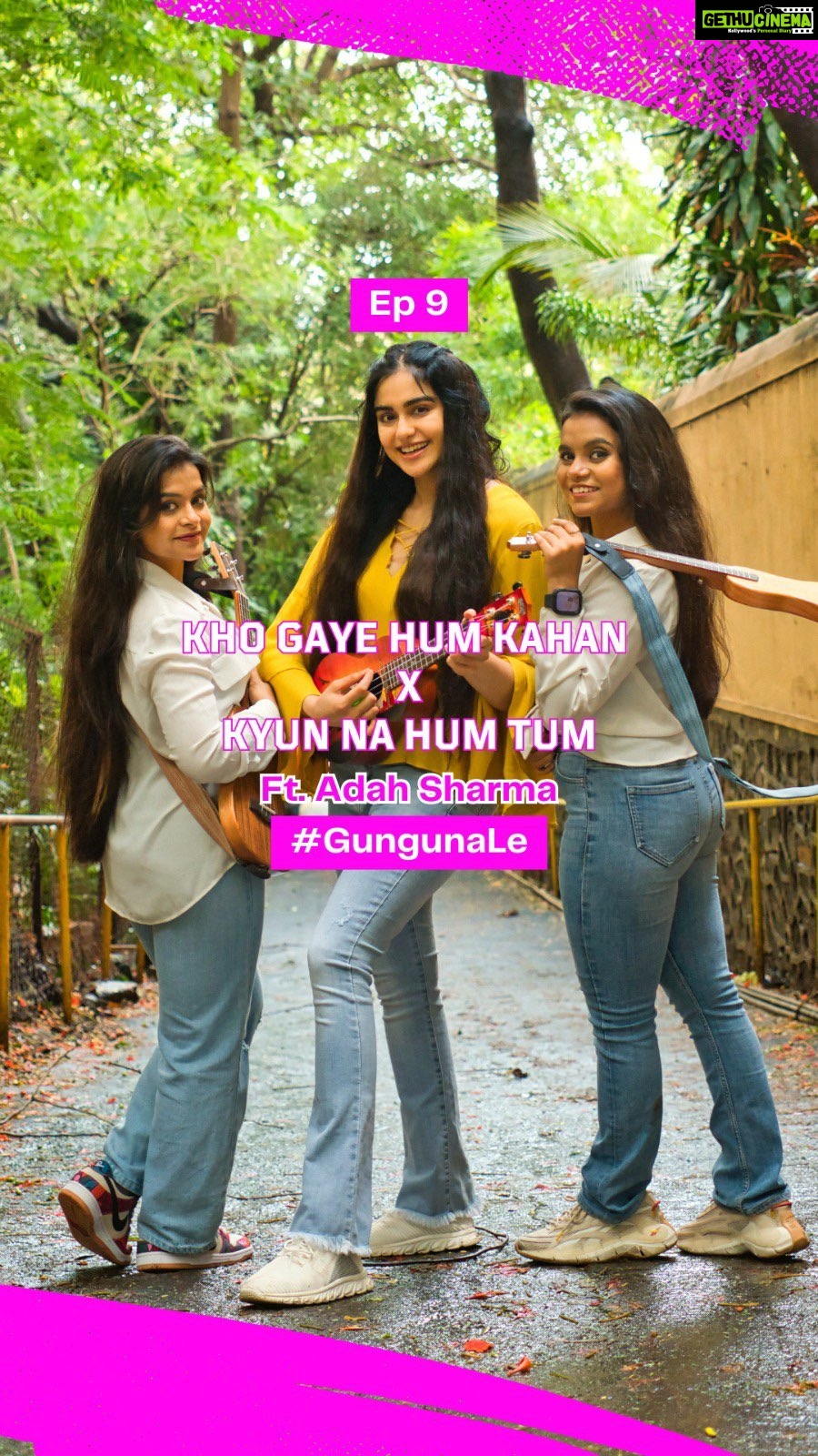 Adah Sharma Instagram - Kho Gayein Hum kahaan X Kyun Na Hum tum 🫶 @ankita_nandy @antara_nandy and @adah_ki_adah 🫂 Shot and edited by @saketsamudre Mixed and mastered by @bobphukan Music arranged by @antara_nandy Antara’s and Ankita’s ukuleles by @kalabrandmusic