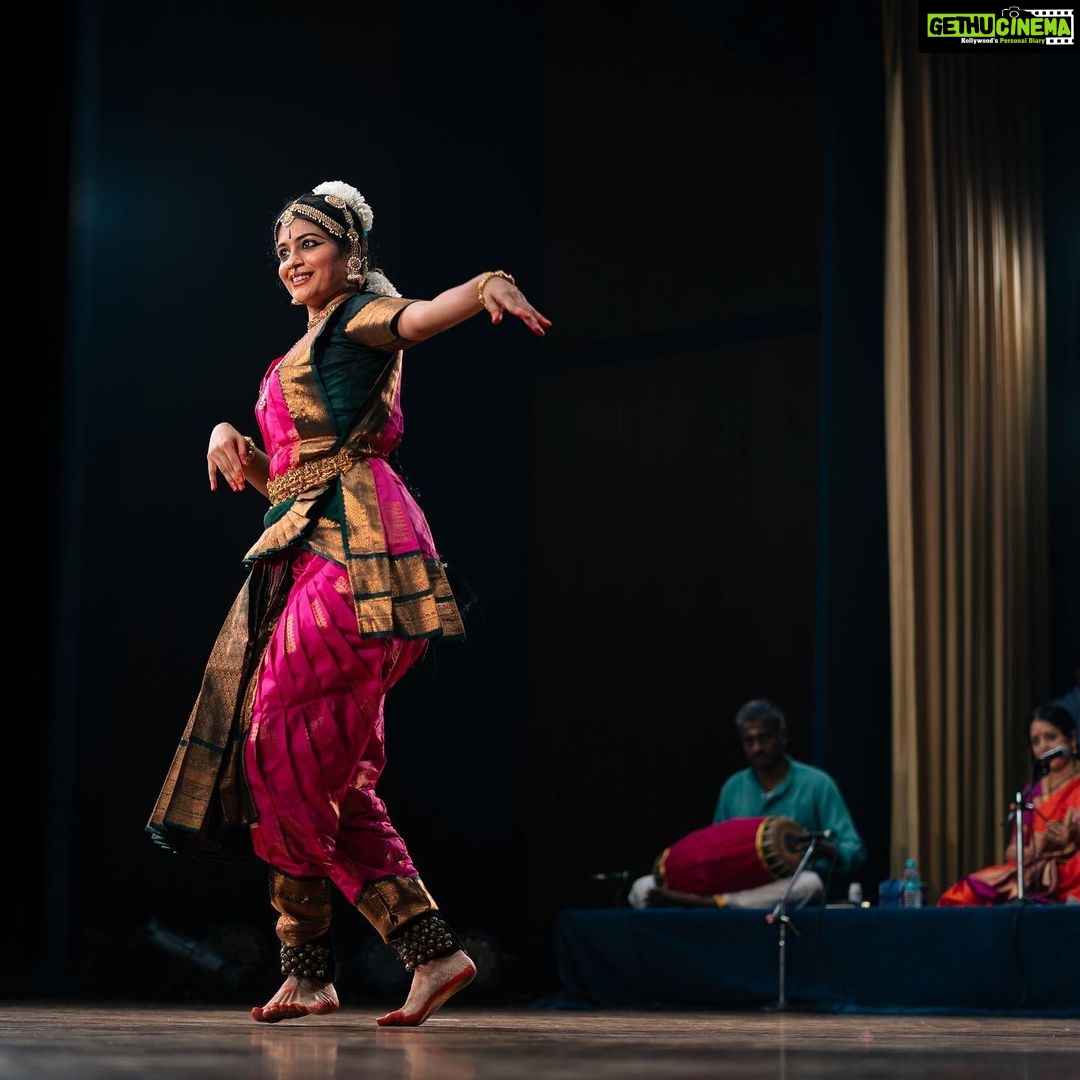 Aditi Balan Instagram - June 2008 I did my arangetram and 15 years later June 2023 I got back to doing a solo. There is absolutely nothing else in this world that has gotten me so happy, refreshed and alive. Of course it wasn’t easy at all. The body and mind had to work 10394739 times more now to be in the moment. An hour n half of rehearsals would completely drain me out physically and mentally but I had to keep it going. I am glad I could push myself. My guru Smt. SreeLatha Vinod is that one person I love, respect, look up to. She’s been in my life since the age of 5-6 and I will be eternally grateful to her for everything she’s taught me. Thank you akka. You are an inspiration. You and your entire family I will forever be indebted to. @anthara_cpa @sreelatha_vinoddance @athenamadhu There is so so much more I need to work on and I will try to do the best I can. I promise. Vishwajith , from that kutti boy monkeying around during poornachandrika to now singing for an entire dance show , you’ve grown so much and so beautifully. Thanks for saving my ass during rehearsals when I make mistakes. 🙈 A dance show wouldn’t be complete without the accompanying artistes. Thank you Veda anna , Sukanya akka for being there and playing for me. Thank you @maanasiarts for giving me this opportunity and the stage to perform. Thank you @theamethyststore for providing me that amazing odiyanam and bangles. I love everything in your store. Thank you @manish_ravie for patiently capturing the moments. It’s not easy to shoot a dance program and that too with out access to the front of the stage. 💛 My parents and brother have always been my support system. I love you all too much. Amma had tears watching me get back on stage after a long time. Thank you for constantly pushing me to do it. ❤️