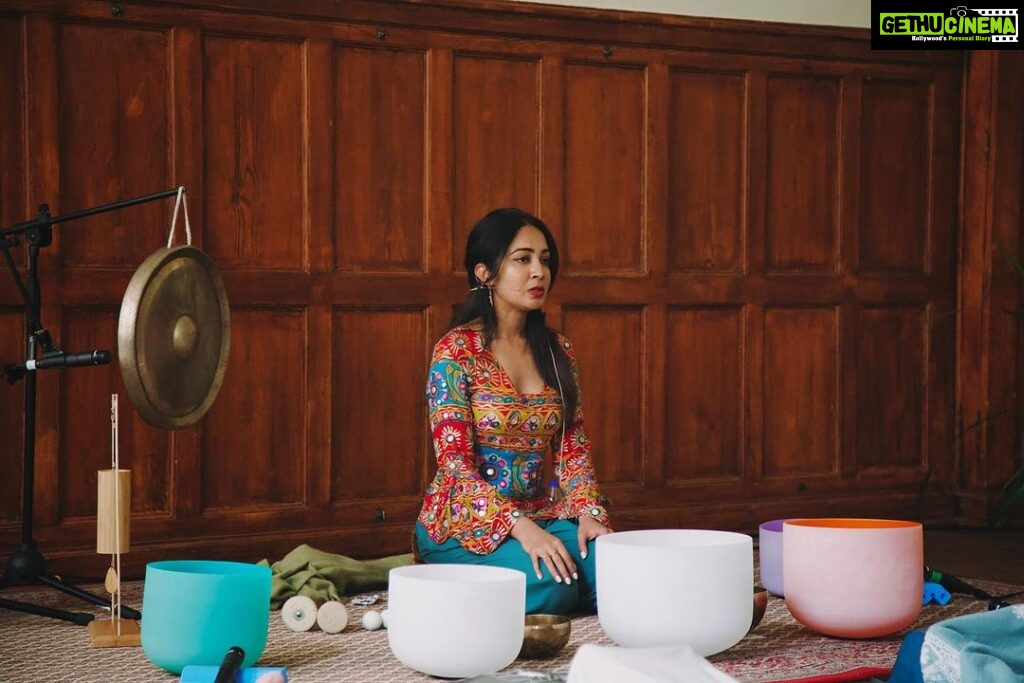 Aditi Chengappa Instagram - It was an incredible experience conducting workshops at the Namaste Berlin event presented by @thetagorecentre, Embassy of India, Berlin in collaboration with @kultursommerfestival.berlin The Sound Therapy session felt magical at the very special venue- St Elizabeth Kirche, and saw a large group of people swiftly fall into a deep state of meditation. This was followed by a fun-filled, energetic children's yoga workshop for the most adorable set of students i've ever taught! photos by @rishabh_cha . : : #indiansinberlin #indiaingermany #expatsinberlin #berlinevents #exploreberlin #namasteberlin #yogateachers #yogapractice #childrensyoga #soundtherapy Berlin, Germany