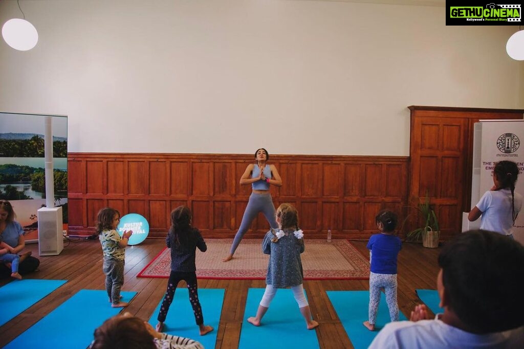 Aditi Chengappa Instagram - It was an incredible experience conducting workshops at the Namaste Berlin event presented by @thetagorecentre, Embassy of India, Berlin in collaboration with @kultursommerfestival.berlin The Sound Therapy session felt magical at the very special venue- St Elizabeth Kirche, and saw a large group of people swiftly fall into a deep state of meditation. This was followed by a fun-filled, energetic children's yoga workshop for the most adorable set of students i've ever taught! photos by @rishabh_cha . : : #indiansinberlin #indiaingermany #expatsinberlin #berlinevents #exploreberlin #namasteberlin #yogateachers #yogapractice #childrensyoga #soundtherapy Berlin, Germany