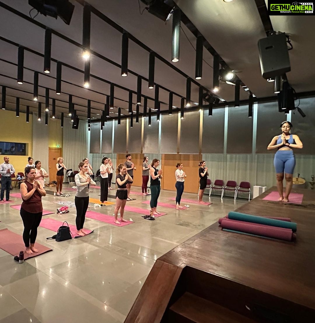Aditi Chengappa Instagram - On this day (and truly every single day) I am ever so grateful to my guru himalayan master Bharat Thakur @btartisticyoga for bringing immense transformation to my life and giving me the gift of this Yoga 🙏 Thank you to my mom @ushachengappa who has been teaching yoga for over 20yrs for inspiring me to take this path ✨✨ . It is a blessing to find a job that fills your heart & soul the way teaching yoga and meditation does for me 🩷I love my clients as if they’re my family itself, and over the years i’ve been blessed to connect with the most beautiful souls ✨✨ Yoga kept us going even through the pandemic🙏 . A big thank you to @thetagorecentre for giving me the opportunity to connect with so many new souls in this Berlin chapter of my life 🌿 eternally grateful 🙏 . . . #yogaeveryday #internationalyogaday #yogateacher #yogainstructor #yogainspiration