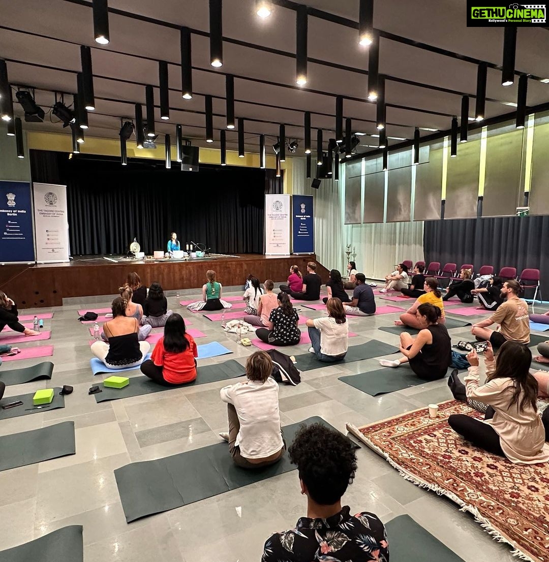 Aditi Chengappa Instagram - On this day (and truly every single day) I am ever so grateful to my guru himalayan master Bharat Thakur @btartisticyoga for bringing immense transformation to my life and giving me the gift of this Yoga 🙏 Thank you to my mom @ushachengappa who has been teaching yoga for over 20yrs for inspiring me to take this path ✨✨ . It is a blessing to find a job that fills your heart & soul the way teaching yoga and meditation does for me 🩷I love my clients as if they’re my family itself, and over the years i’ve been blessed to connect with the most beautiful souls ✨✨ Yoga kept us going even through the pandemic🙏 . A big thank you to @thetagorecentre for giving me the opportunity to connect with so many new souls in this Berlin chapter of my life 🌿 eternally grateful 🙏 . . . #yogaeveryday #internationalyogaday #yogateacher #yogainstructor #yogainspiration