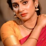 Aditi Ravi Instagram - நிகழவிருப்பது நிகழும்...💯 💄 @sreegeshvasan_makeupartist #saree #instagram #reelitfeelit #reels #music #favourite #💯