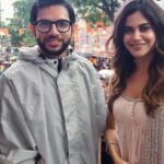 Aditi Sudhir Pohankar Instagram - Govinda aala re aala ! What fun it was after such a long time, thank you @adityathackeray for inviting me for this dhamakedar Dahi handi ! . . #janamashtmi #adityathackeray #rains #happy