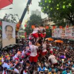 Aditi Sudhir Pohankar Instagram - Govinda aala re aala ! What fun it was after such a long time, thank you @adityathackeray for inviting me for this dhamakedar Dahi handi ! . . #janamashtmi #adityathackeray #rains #happy