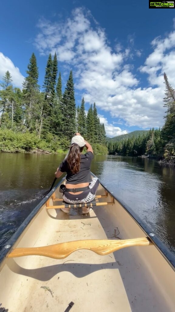 Aindrita Ray Instagram - Reminiscing the winding canoe ride down the river in mont-tremblant #devilsriver #monttremblant #canoeing #spectacularview #canada #waterripples