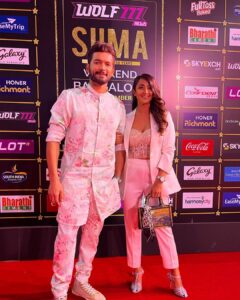 Aindrita Ray Instagram - #siimaawards #siima2022 #aboutlastnight #saturdaynight #awardsnight #funfilled #gettogether #ootd @couturebysakinaahmed @_komalkothari #christiandior @diganthmanchale