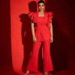 Aishwarya Rajesh Instagram - When in doubt , Wear Red ❤️ Photography @murlee_photography Styling @soigne_official_ Outfit @papzclothing Makeup @ananthmakeup Hairstyle @loki_makeupartist Studio @arangaa.space
