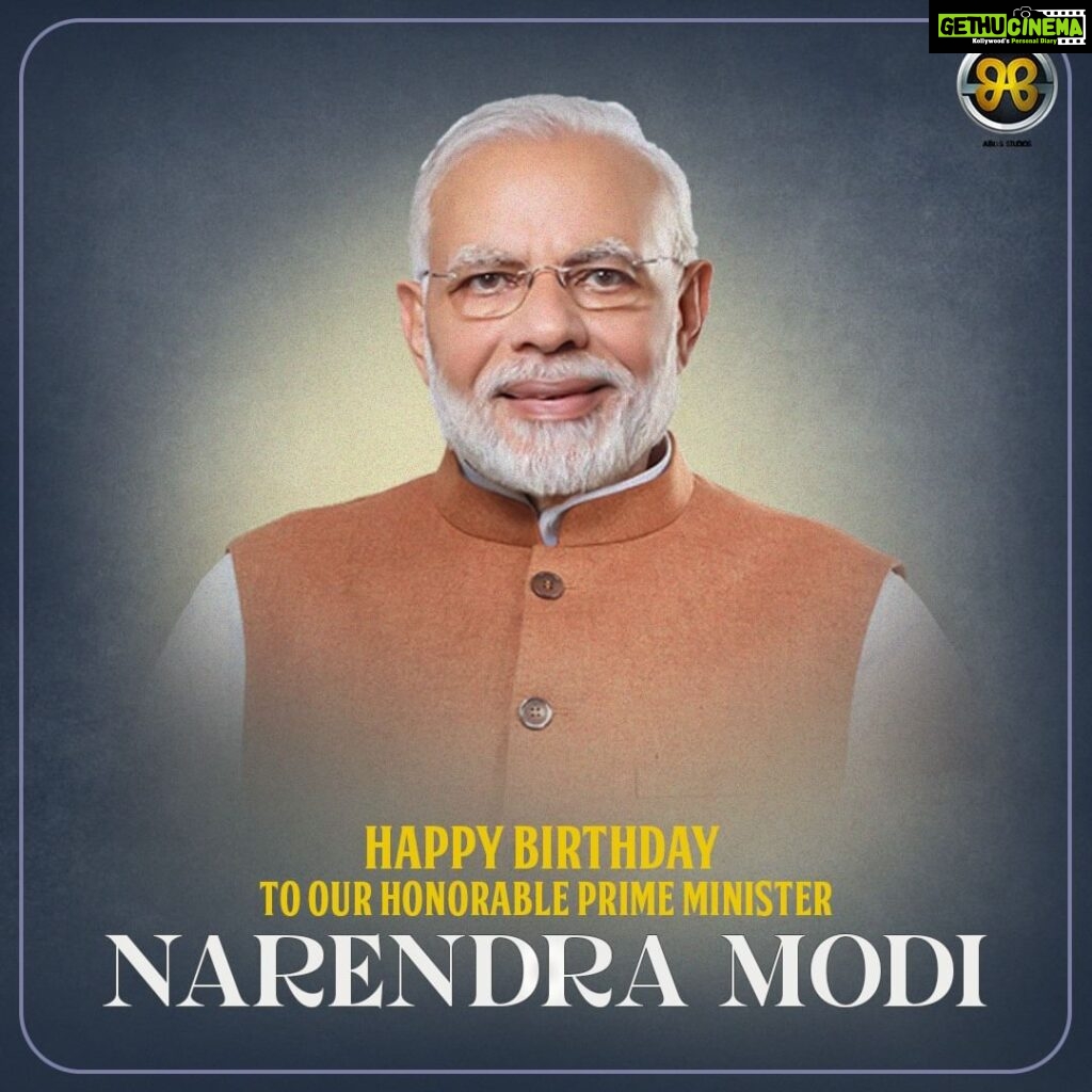 Ajaneesh Loknath Instagram - May your birthday be as inspiring as your leadership, Happy birthday to our honorable Prime Minister Narendra Modi! @narendramodi #Happybirthday #ABBSstudios @bobby_c_r