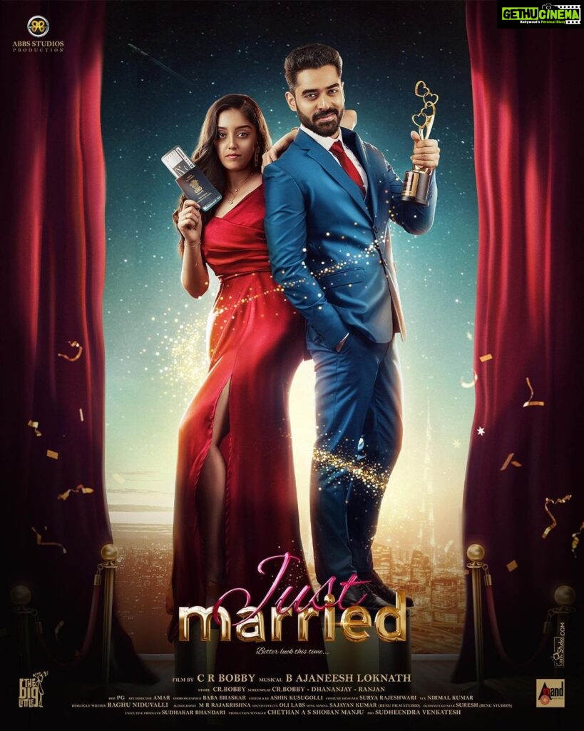 Ajaneesh Loknath Instagram - Unveiling the first look of ‘Just Married’ directed by @bobby_c_r Music composed by @b_ajaneesh starring @shineshettyofficial and @ankita.amar Brace yourselves for Next Level Entertainment #AbbsStudios #JustMarried @abbs_studios @aanandaaudio @the_Biglittle