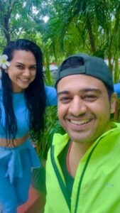 Akansha Chamola Instagram - ⚠️ Don’t follow my footsteps….. I run into WALLS , POles , Trees n the list goes on n on n onn…………….. . . . . . . . . . . . . . . . . . . . . . . . . . . . . . . . . . . . . . #funnyreels #crazycouple #couplereels #reelsindia #reelsviral #crazygirl #couplegoals #marriedlife #clumsy #funnyvideos #monsoonvibes #couplevideos #comedy #comedyvideos #comedyreels #happycouple #happiness #feelgood #weekendgetaway #weekendmood #weekendvibes #reellife #reelkarofeelkaro