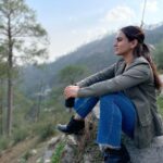Aksha Pardasany Instagram – Just a girl. Sitting on a mountain. Having chai ❤️