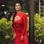Akshara Gowda Instagram - Your’s Truly ❤️ Shot by @prachuprashanth Outfits and styling by @chaitanyarao_official Makeup by @reenapaiva Hair by @venki_hairstylist Nails by @borabaythesalon Location courtesy @crowneplazachn Special thank you to the team @_ayusheesays @projjwalghosh #aksharagowda #stylishtamilachi #aksharagowdabikki #stylishtamizhachi #chennai Crowne Plaza Chennai Adyar Park
