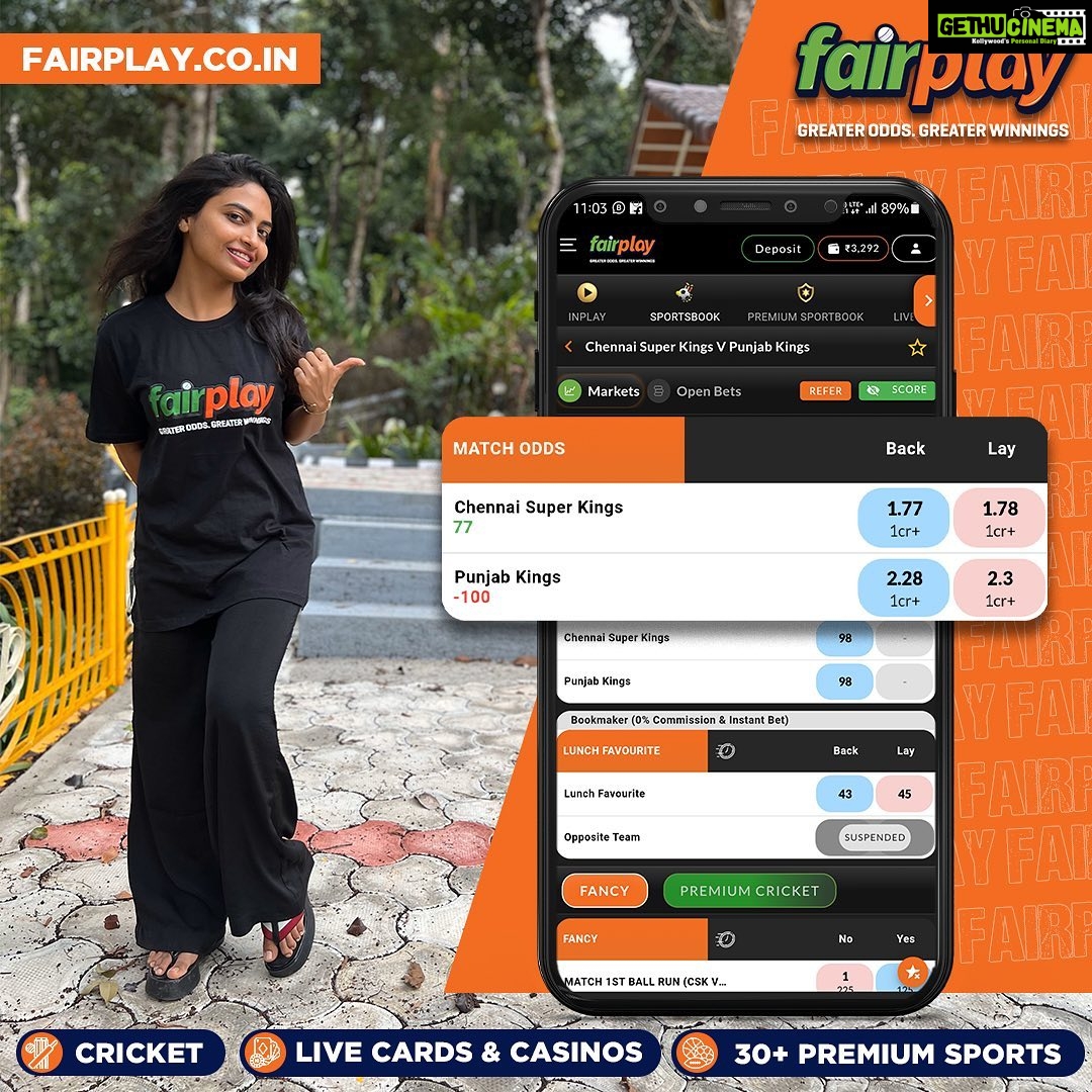 Alekhya Harika Instagram - Use Affiliate Code ALEKHYA300 to get a 300% first and 50% second deposit bonus. @fairplay_india IPL is in an exciting second half, full of twists and turns. Don't miss out on placing bets on your favourite teams and players only with FairPlay, India's best sports betting exchange. ππ Make it big by betting on your favorite teams and players. Plus, get an exclusive 5% loss-back bonus on every IPL match. π°π€ Don't miss out on the action and make smart bets with FairPlay. π Instant Account Creation with a few clicks! π€300% 1st Deposit Bonus & 50% 2nd Deposit Bonus, 9% Recharge/Redeposit Lifelong Bonus/10% Loyalty Bonus/15% Referral Bonus π°5% lossback bonus on every IPL match. π Best Market Odds. Greater Odds = Greater Winnings! πβ‘ 24/7 Free Instant Withdrawals Setted in 5 Minutes Register today, win everyday π #IPL2023withFairPlay #IPL2023 #IPL #Cricket #T20 #T20cricket #FairPlay #Cricketbetting #Betting #Cricketlovers #Betandwin #IPL2023Live #IPL2023Season #IPL2023Matches #CricketBettingTips #CricketBetWinRepeat #BetOnCricket #Bettingtips #cricketlivebetting #cricketbettingonline #onlinecricketbetting